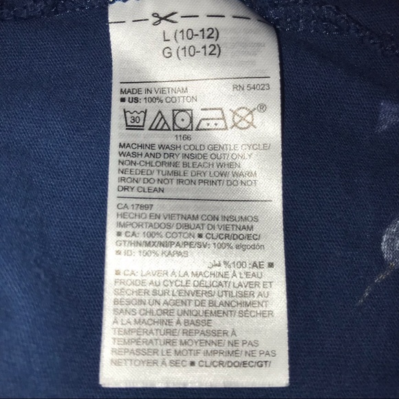 Old Navy “Softest Tee”, navy blue with narwhal print - Picture 6 of 6